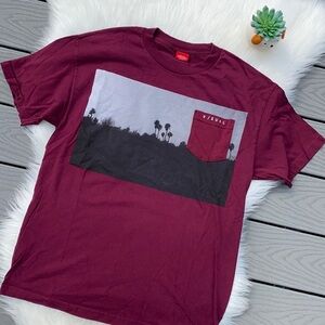 Visual graphic sunset tee